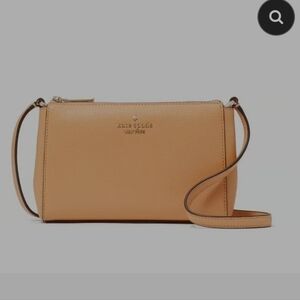 NWT Authentic Kate Spade New York Leila Mini Top Zip Crossbody Orange Cream